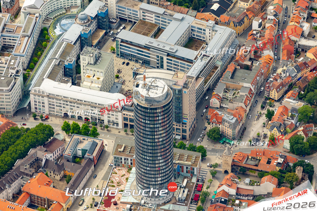 Die Luftaufnahme Tower - Jena wurde 2022 vom Flugzeug aus (keine Drohne) erstellt. Hohe Auflösung -für große Poster und Wandbilder geeignet - Garantiert!