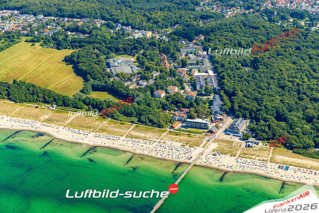 Luftaufnahme Müritz Zur Seebrücke Graal-Müritz - Die Luftaufnahme wurde 2025 vom UL-Flugzeug heraus erstellt ( ohne Drohne ) - Hochauflösende Luftaufnahme - für professionelle Ausdrucke geeignet. Die Geschenkidee !Mit Lizenz und Bildrechte bestellbar
