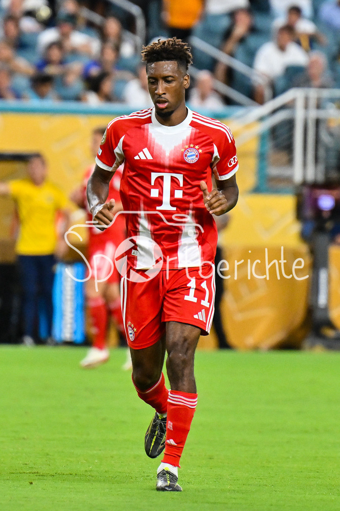 FC Bayern München - Boca Juniors | im Bild Kingsley COMAN (FC Bayern Muenchen 11) / Einzelfoto / Freisteller / FIFA Club World Cup: FC Bayern Muenchen - Boca Juniors, Hard Rock Stadium am 20.06.2025 / NOT FOR SALE IN USA