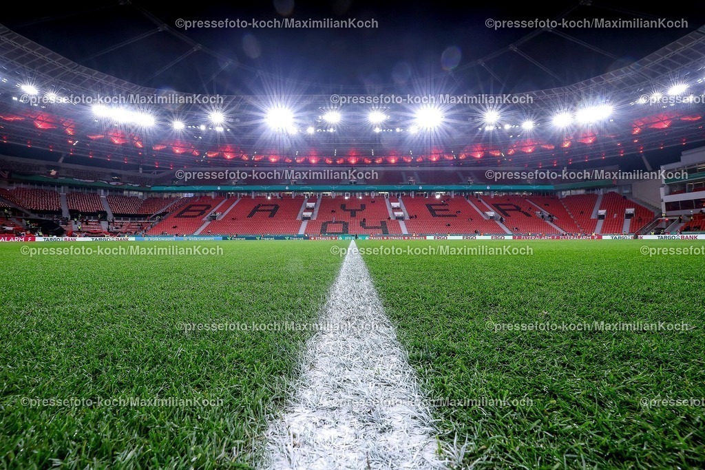 DFB05022502139 | 05.02.2025, Fußball, DFB-Pokal Viertelfinale, Bayer 04 Leverkusen - 1.FC Köln, BayArena, Saison 2024 2025: Übersichtsbild Innenansicht Stadion Arena Tribüne Tribünen SpielfeldDFB regulations prohibit any use of photographs as image sequences and or quasi-video.