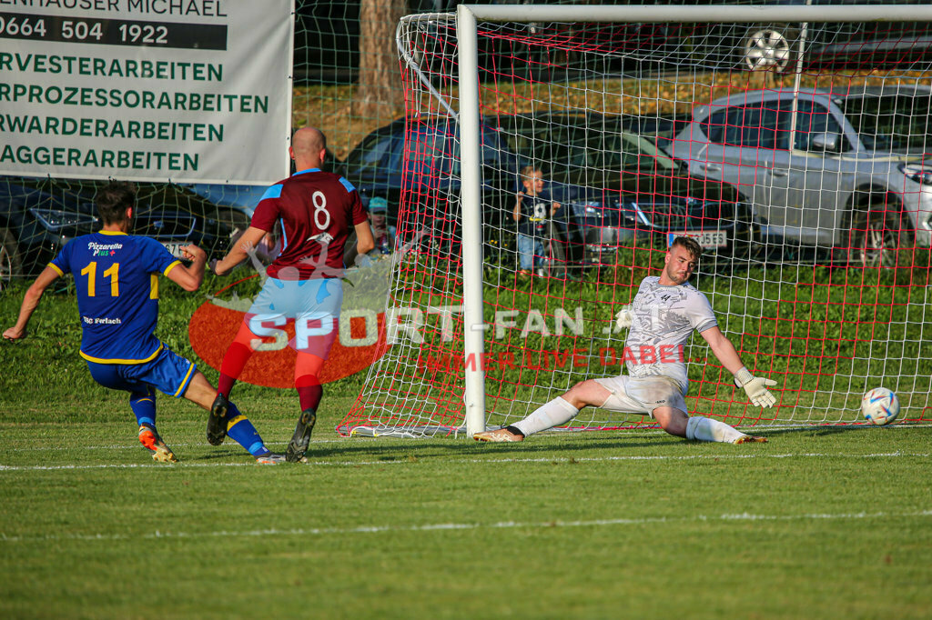 SK Maria Saal - DSG Ferlach 2-3, Unterliga Ost | Maximilian Melbinger (DSG Ferlach #11) Manuel Jachs (SK Maria Saal #44) Nenad Popovic (SK Maria Saal #8) SK Maria Saal - DSG Ferlach 2-3 am 22.08.2023 in Maria Saal
(Sportplatz), Austria, (Photo by Ernst Krawagner sport-fan.at) - Realisiert mit Pictrs.com