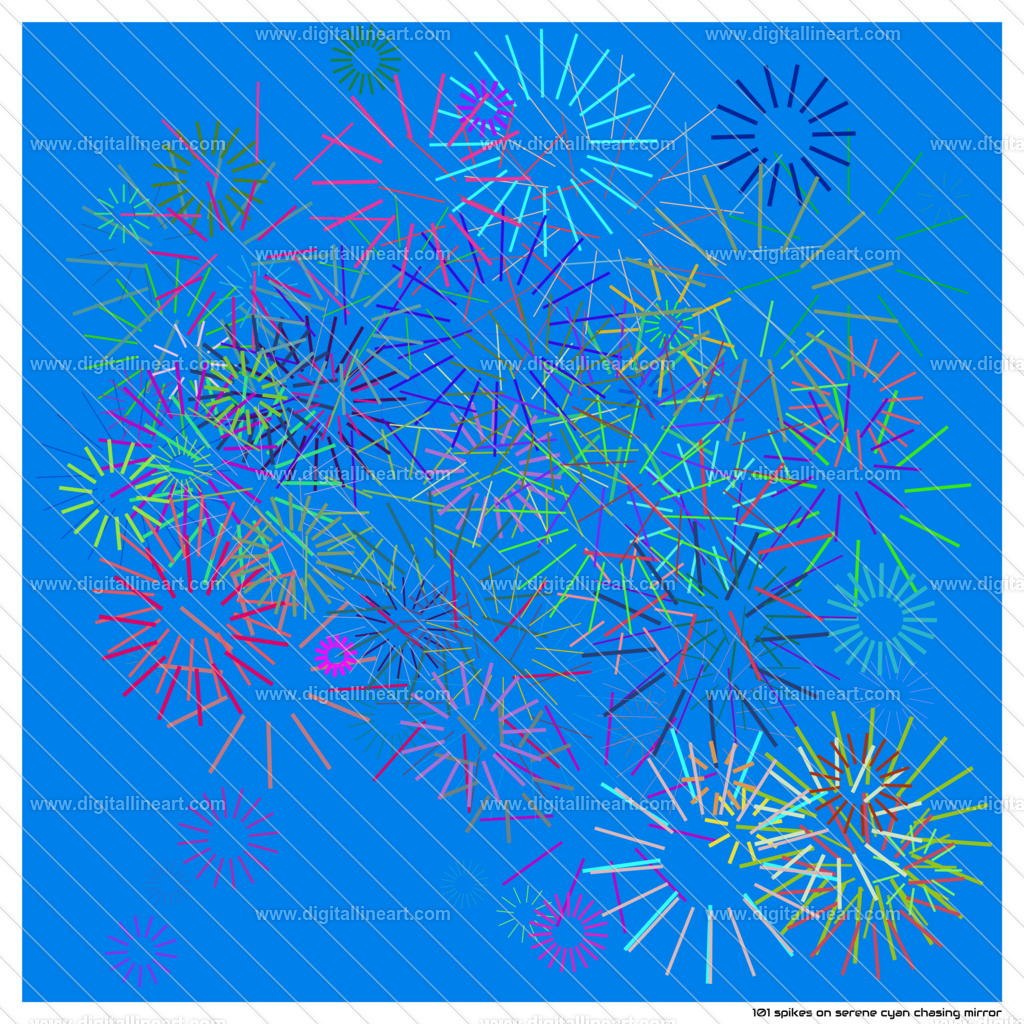 101-spikes-serene-cyan-chasing-mirror | digitallineart - Realisiert mit Pictrs.com