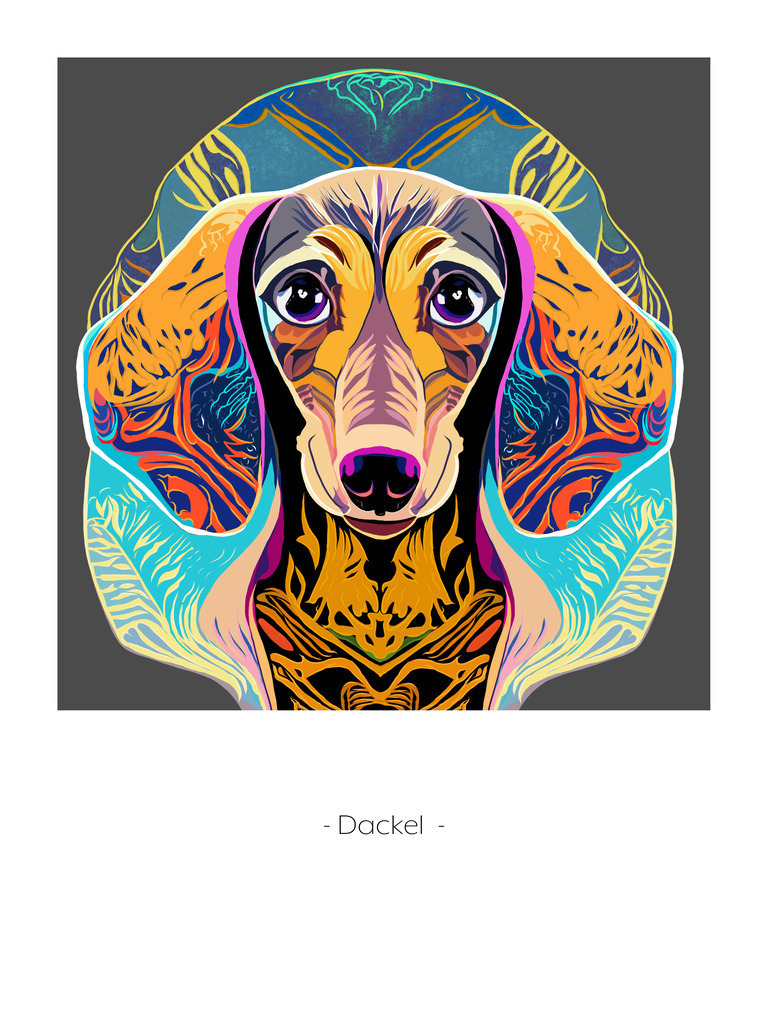 Dackel | Illustrationen, digitalpainting, animals, dogs, hunde, art, Kunst, Illustrationsart, Bielefeld, Germany - Realisiert mit Pictrs.com