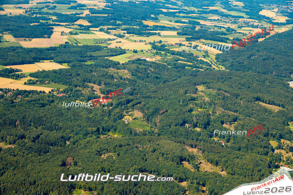 Aktuelles Luftbild von  Bad Essen - Die Luftaufnahme wurde 2022 mittels UL-Flugzeug erstellt ( keine Drohne ) - hochauflösende Kamera-Systeme von  Canon -Beste Qualität - Für grossformatige Ausdrucke geeignet. Die Geschenkidee !