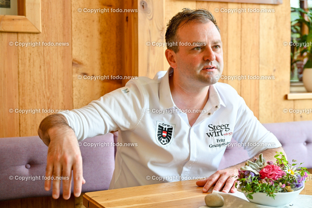 Steegwirt_ Fritz Grampelhuber_ 08.06.2024-23 | 08.06.2024, Bad Goisern, AUT, Steegwirt, im Bild Fritz Grampelhuber (Steegwirt, Haubenkoch, OEFB Teamkoch)