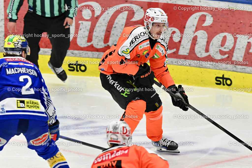 EC IDM WÄRMEPUMPEN VSV vs. MOSER MEDICAL GRAZ99ERS | #46 Anders Koch Graz 99ers, #2 Dylan MacPherson EC VSV, EC IDM WÄRMEPUMPEN VSV vs. MOSER MEDICAL GRAZ99ERS, EC IDM WÄRMEPUMPEN VSV vs. MOSER MEDICAL GRAZ99ERS am 12.03.2026 in Villach (Stadthalle Villach), Austria, (Photo by Bernd Stefan)