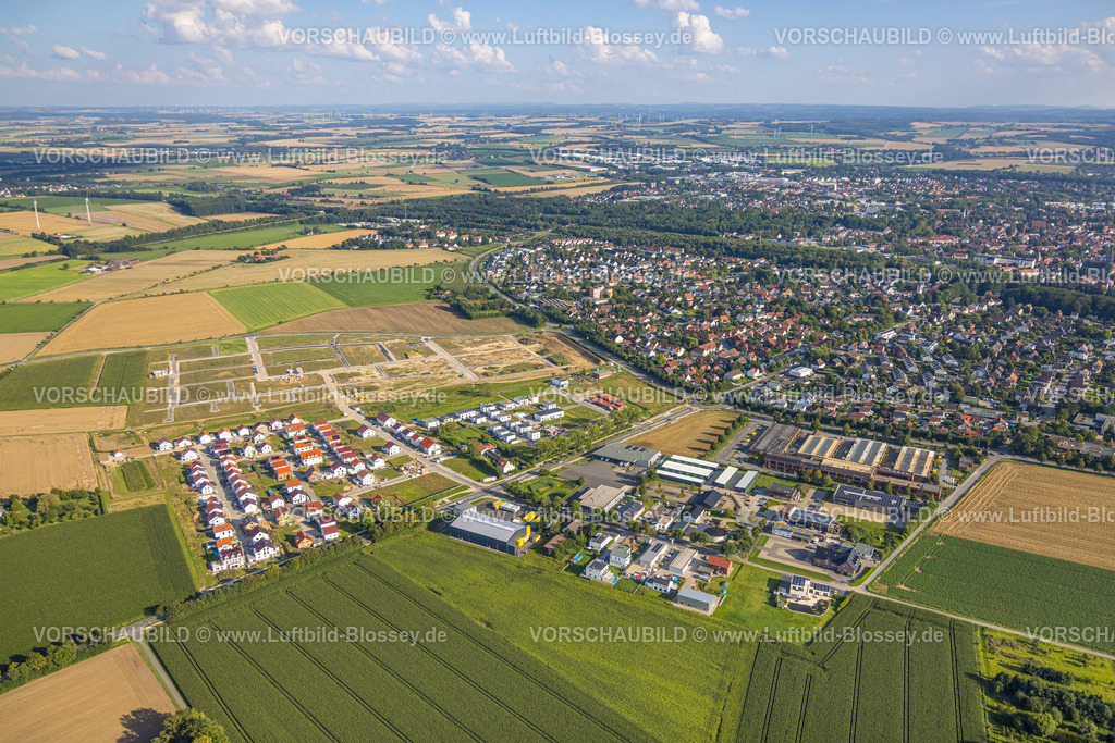 Soest230806074 | Luftbild, Baustelle Neubau Wohnquartier Neuer Soester Norden, zwischen Oestinghauser Landstraße und Weslarner Weg, Walburger, Soest, Soester Börde, Nordrhein-Westfalen, Deutschland