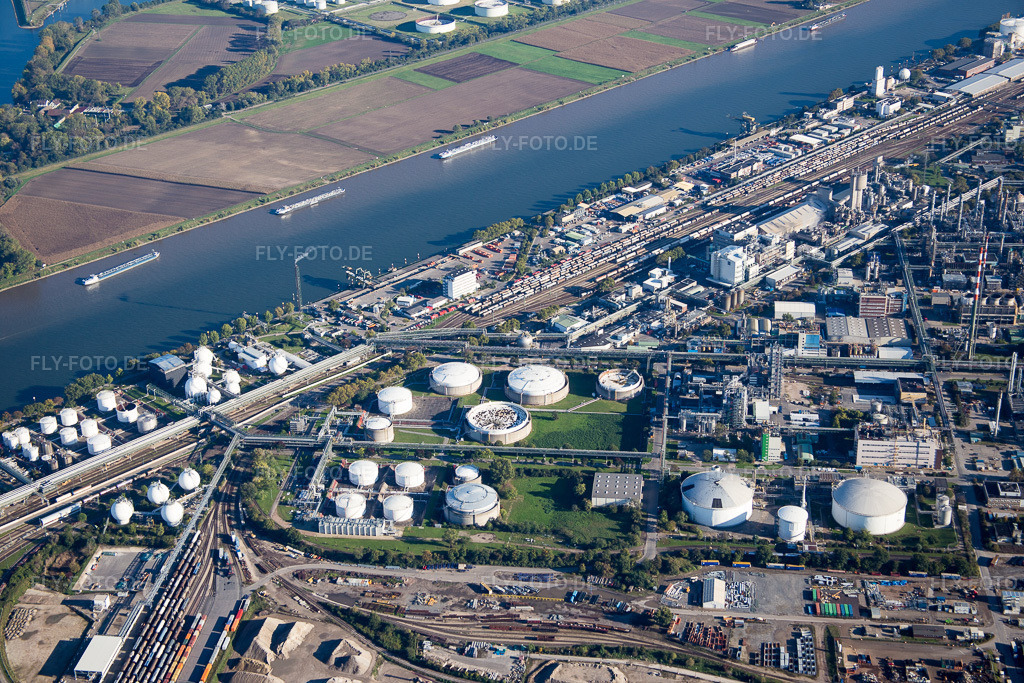 Luftbild: BASF von Norden im Ortsteil BASF in Ludwigshafen im Bundesland Rheinland-Pfalz in Deutschland. Foto: IMG_074889.jpg vom 18.10.2014 durch Werner Riehm/FLY-FOTO.de