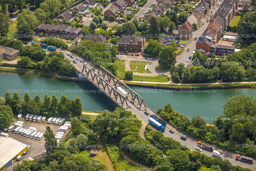 Herne250601424 | Luftbild, Kanalbrücke Dorstener Straße Bundesstraße B226, Rhein-Herne-Kanal, Unser Fritz, Herne, Ruhrgebiet, Nordrhein-Westfalen, Deutschland