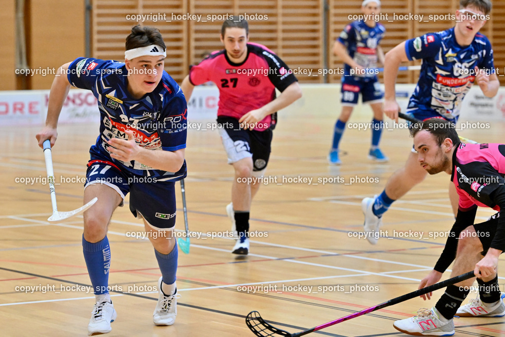VSV Unihockey vs. Wiener Floorballferein 6.4.2024 | #27 Lukas Floriantschitz VSV Unihockey, VSV Unihockey vs. Wiener Floorballferein 6.4.2024, VSV Unihockey vs. Wiener Floorballferein  am 06.04.2024 in Villach (Ballspielhalle St. Martin), Austria, (Photo by Bernd Stefan)
