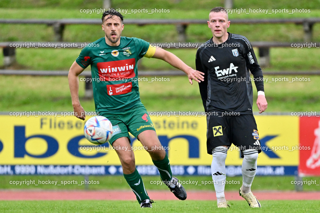 SV Rapid Lienz vs. URC Thal Assling | #5 Manuel Eder Rapid Lienz, #10 Jasmin Dindic Thal Assling, 5 Manuel Eder Rapid Lienz, #10 Jasmin Dindic Thal Assling, SV Rapid Lienz vs. URC Thal Assling, SV Rapid Lienz vs. URC Thal Assling am 08.06.2024 in Lienz (Dolomiten Satadion), Austria, (Photo by Bernd Stefan)