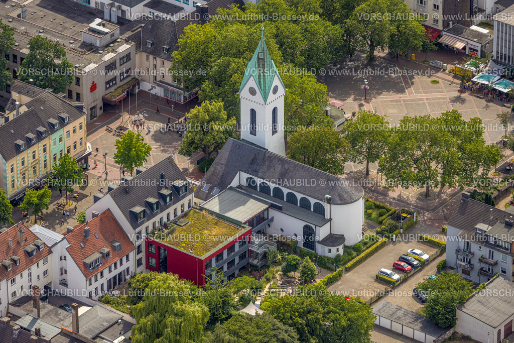 Dortmund230700675 | Luftbild, Hombrucher Marktplatz, Evang. Kirche am Markt Dortmund-Südwest, Stadtbezirk Hombruch, Dortmund, Ruhrgebiet, Nordrhein-Westfalen, Deutschland