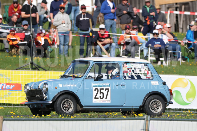 FIA Historic Hill Climb Championship – Rechberg 2026    | Historic race car in action during the FIA Historic Hill Climb Championship at Rechberg, held from 24 to 26 April 2026 near Tulwitz, Styria, Austria. The image shows Alberto CALLEGHER (ITA) Innocenti Mini Cooper 1300.     