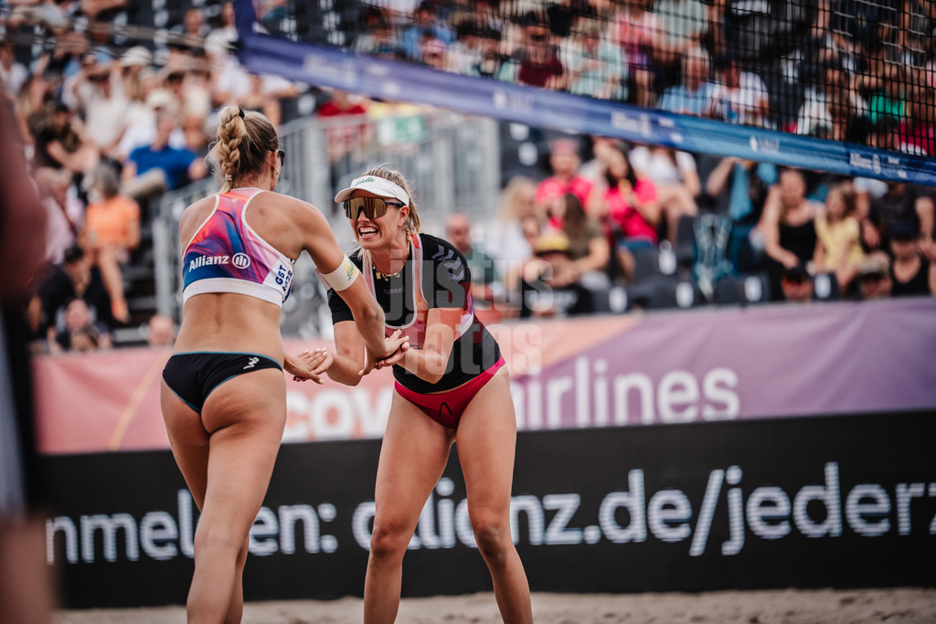 Beachvolleyball | Frauen | Deutsche Meisterschaften 2025 Timmendorfer Strand | 04.09.2025 | v.l. Anna-Chiara Reformat und Chenoa Christ