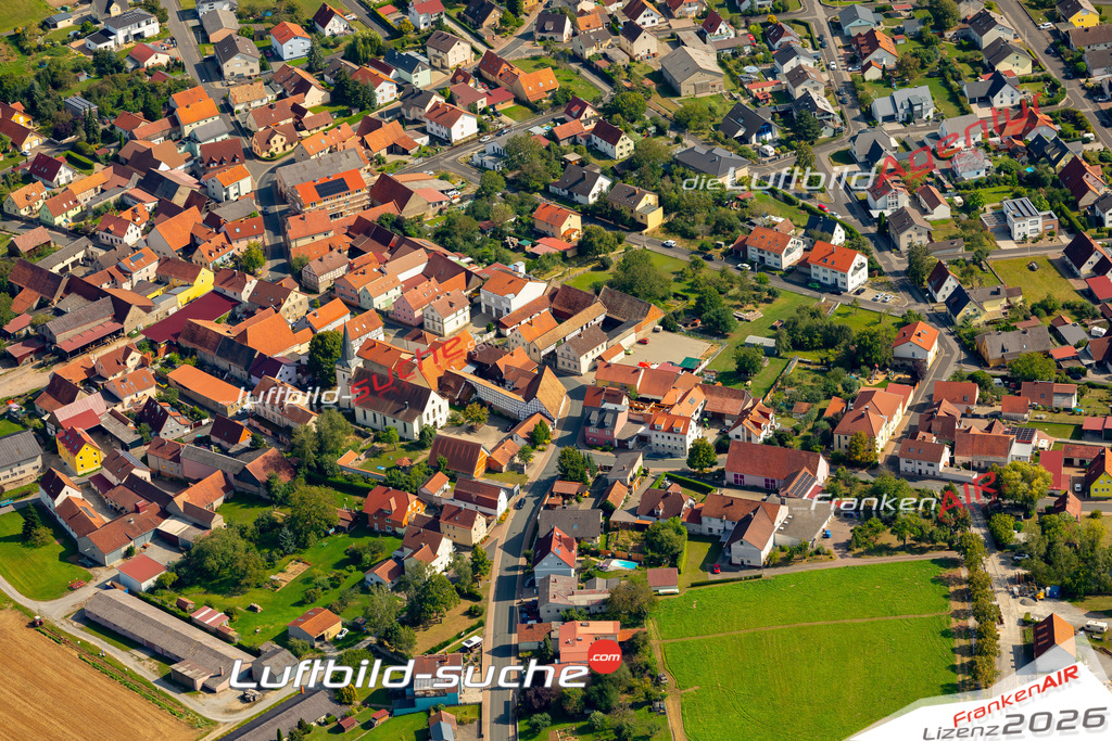 Das Luftbild zeigt : Eltingshausen Oerlenbach - Die Luftaufnahme wurde 2024 vom UL-Flugzeug aus erstellt ( keine Drohne ) - Hochauflösende Luftaufnahme - Für grossformatige Ausdrucke geeignet. Die Geschenkidee !Mit Lizenz und Bildrechte bestellbar