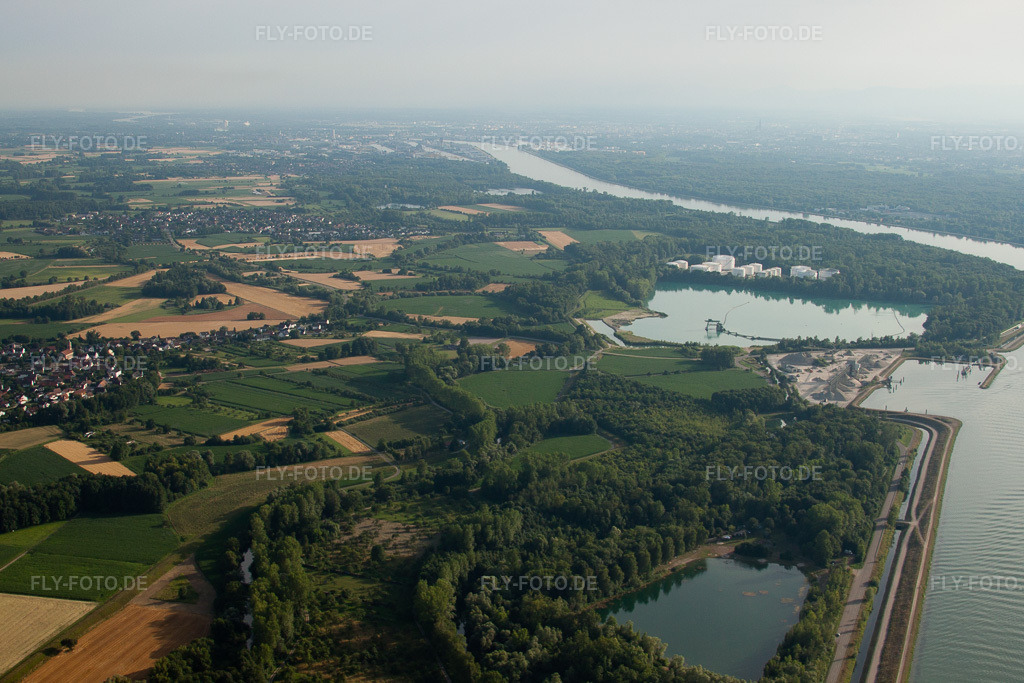 Luftbild: Diersheim, Rhein von Norden im Ortsteil Honau in Rheinau im Bundesland Baden-Württemberg in Deutschland. Foto: IMG_30345.jpg vom 09.07.2010 durch Werner Riehm/FLY-FOTO.de