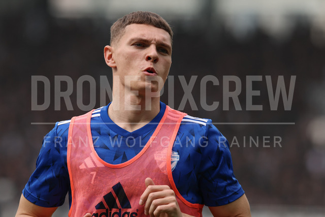 SK Puntigamer Sturm Graz vs TSV Egger Glas Hartberg – Championship Group    | Graz, Austria, 12.Apr.26 - SOCCER - ADMIRAL Bundesliga, SK Puntigamer Sturm Graz vs TSV Egger Glas Hartberg. The image shows Elias Havel (Hartberg) during warm up.    