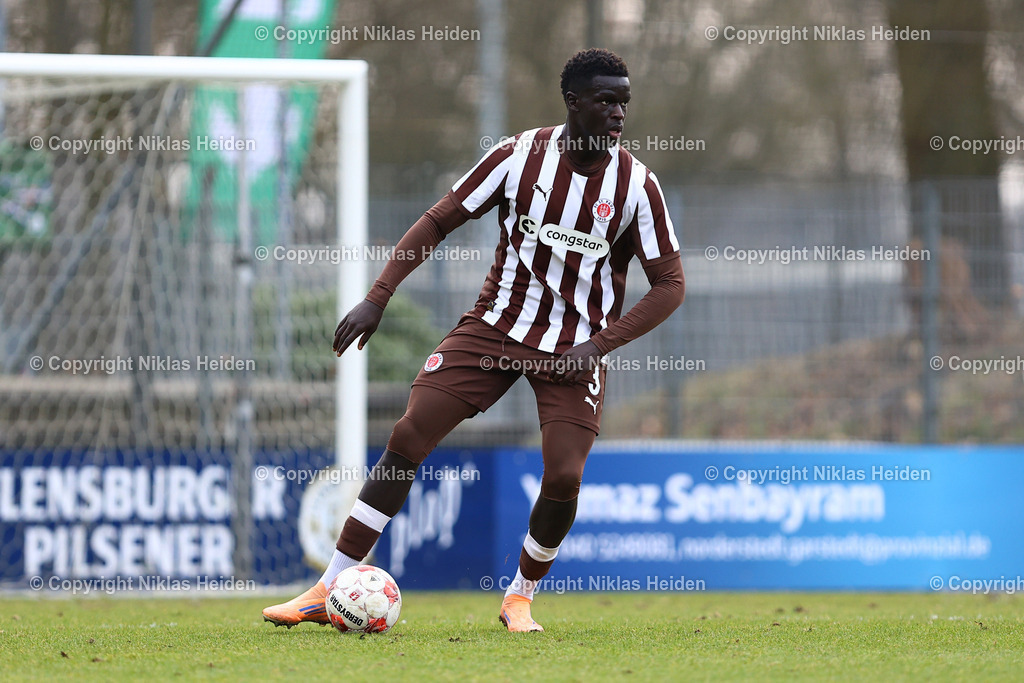 NH_FCEiintrachtNorderstedt_FCStPauliU23_RegionalligaNord_08032026 | #3 Muhammad Dahaba (FC St. Pauli U23)Fußball I Herren I Regionalliga Nord I Saison 2025-2026 I 25. Spieltag I FC Eintracht Norderstedt - FC St. Pauli I 08.03.2026 I Edmund-Plambeck-Stadion