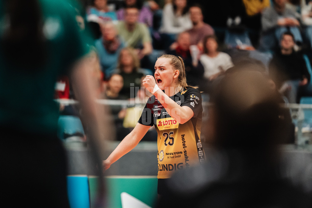 Volleyball | Frauen | Saison 2025/2026 | Volleyball Bundesliga | ETV Hamburger Volksbank Volleys vs. VfB Suhl LOTTO Thüringen | 07.03.2026 | Monika Brancuska (#25, VfB Suhl LOTTO Thüringen) jubelt