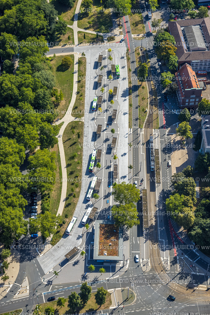 Gelsenkirchen220801809Buer | Luftbild, Busbahnhof am Rathaus Buer, Buer, Gelsenkirchen, Ruhrgebiet, Nordrhein-Westfalen, Deutschland