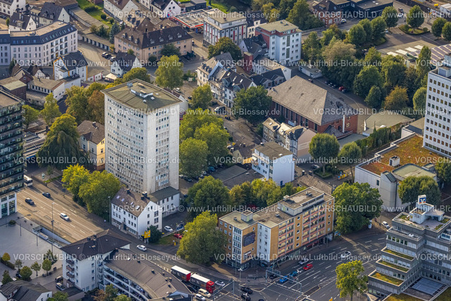 Siegen230912455 | Luftbild, Hochhaus ehemaliges Landesbehördenhaus Koblenzer Straße, Stadtmission Hammerhütte, Siegen-Kernband, Siegen, Siegerland, Nordrhein-Westfalen, Deutschland