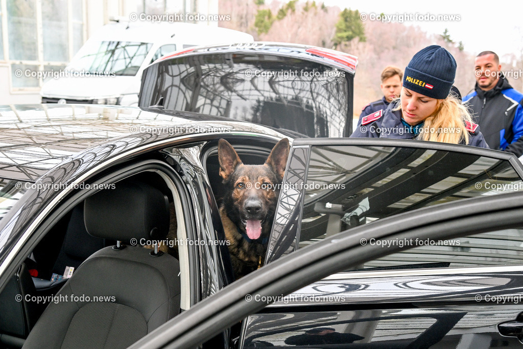 Polizei_ Kontrolle_ Grenze_ 30.12.2023-33 | 30.12.2023, Weigetschlag Grenzuebergang, AUT, Polizei, Grenzkontrolle, im Bild Polizei, Kontrolle, Grenze, Grenzkontrolle, Grenzuebergang, Oesterreich, Tschechien, Fuehrerschein, Zulassungsschein, Reisepass, Ausweis, Papiere, Sprengstoffsuchhund, Feuerwerk, Raketen, Boeller, Kracher, Zoll, Beschlagnahmung, Weigetschlag