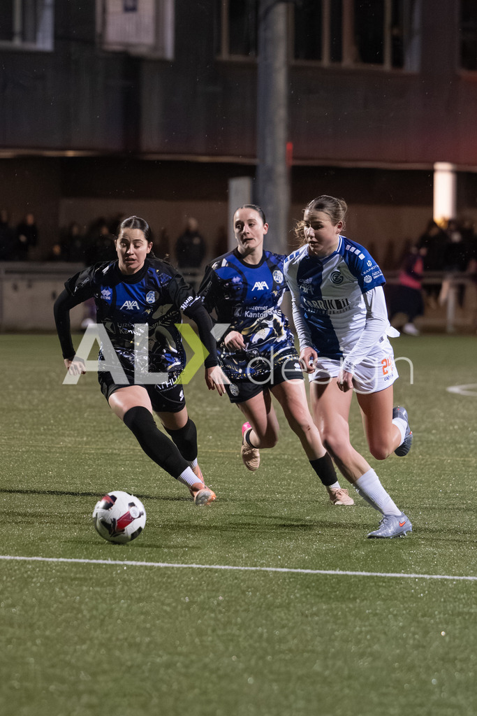 Fußball I Frauen I Saison 2025-2026 I AXA Women's Super League | Women I 14. Spieltag I Grasshoppers Club Zürich - FC Luzern I 14.02.2026 | 24 Giulia Looser (CH) (GC Zürich) – Mittelfeld - Realisiert mit Pictrs.com