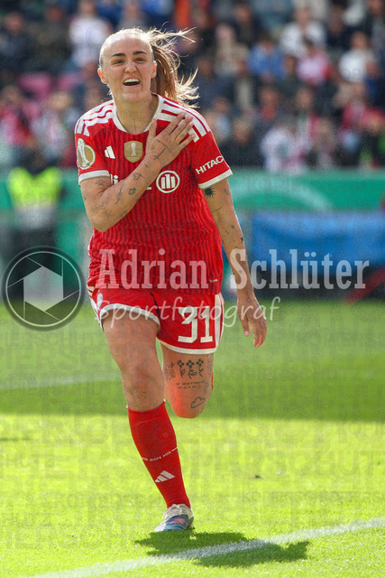 14.05.2026, GER, Fussball, Frauen, DFB-Pokal, Finale, Saison 2025/2026, VfL Wolfsburg - FC Bayern München | Gerogia Stanway (Bayern) Torjubel, jubelt nach ihrem Treffer zum 0:1