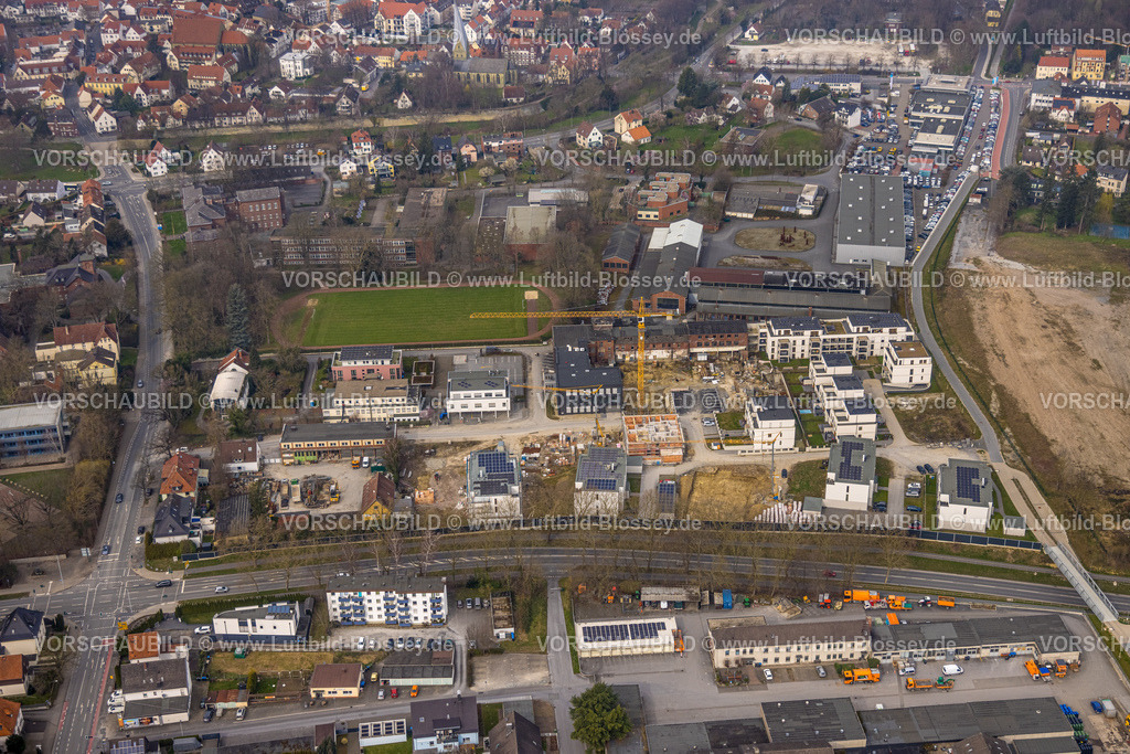 Soest240307532 | Luftbild, Baustelle Merkurhöfe Neubau Wohngebiet Rennekamp, ehemaliges Merkur-Gelände, Soest, Soester Börde, Nordrhein-Westfalen, Deutschland