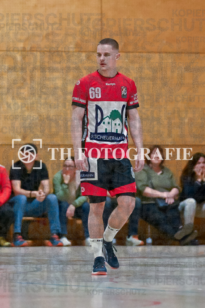 GER, SG Maulburg/Steinen - TuS Ringsheim, Handball, Landesliga Suedbaden, 22. Spieltag, Saison 2024/2025, 23.03.2025 | Ole Anton Holzkamp (SG Maulburg/Steinen, #69)GER, SG Maulburg/Steinen - TuS Ringsheim, Handball, Landesliga Suedbaden, 22. Spieltag, Saison 2024/2025, 23.03.2025Foto: TH Fotografie/Thomas Hess