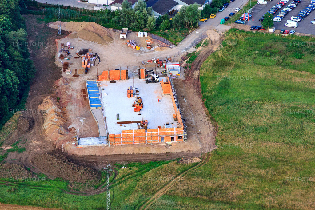 Luftbild: EDEKA Neubau in der Lauterburger Straße in Kandel im Bundesland Rheinland-Pfalz in Deutschland. Foto: IMG_67961.jpg vom 14.06.2014 durch Werner Riehm/FLY-FOTO.de