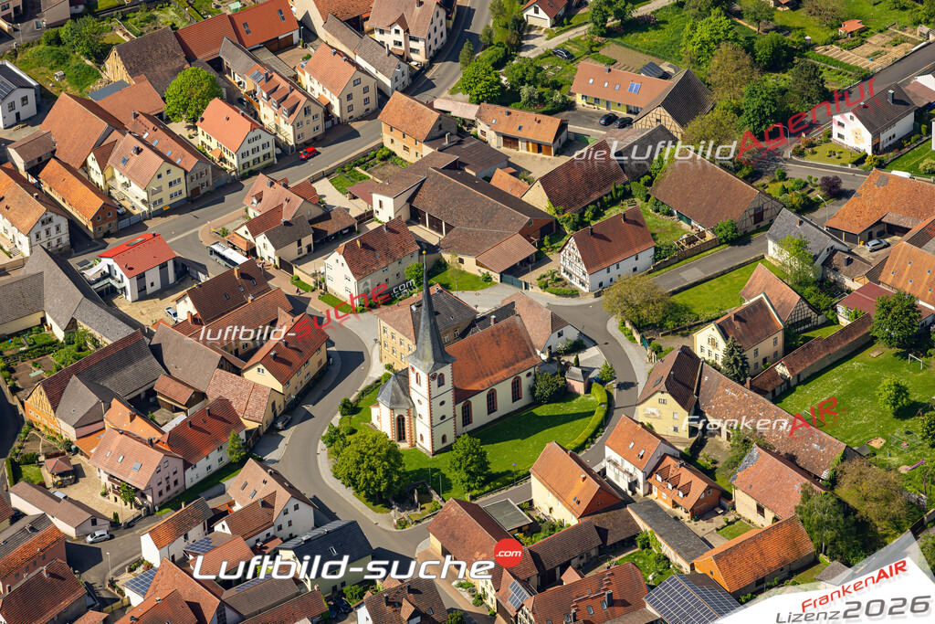 Das Luftbild zeigt : Altbessingen Arnstein - Die Luftaufnahme wurde 2024 vom UL-Flugzeug aus erstellt ( keine Drohne ) - Hochauflösende Luftaufnahme - Für grossformatige Ausdrucke geeignet. Die Geschenkidee !Mit Lizenz und Bildrechte bestellbar