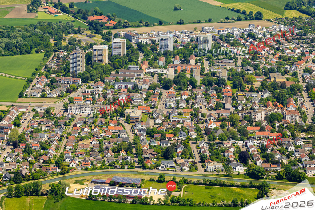 Das Luftbild zeigt Ludwigsfeld Neu-Ulm - Die Luftaufnahme wurde 2023 vom UL-Flugzeug aus erstellt ( keine Drohne ) - Hochauflösende Luftaufnahme - Für grossformatige Ausdrucke geeignet. Die Geschenkidee !Mit Lizenz und Bildrechte bestellbar