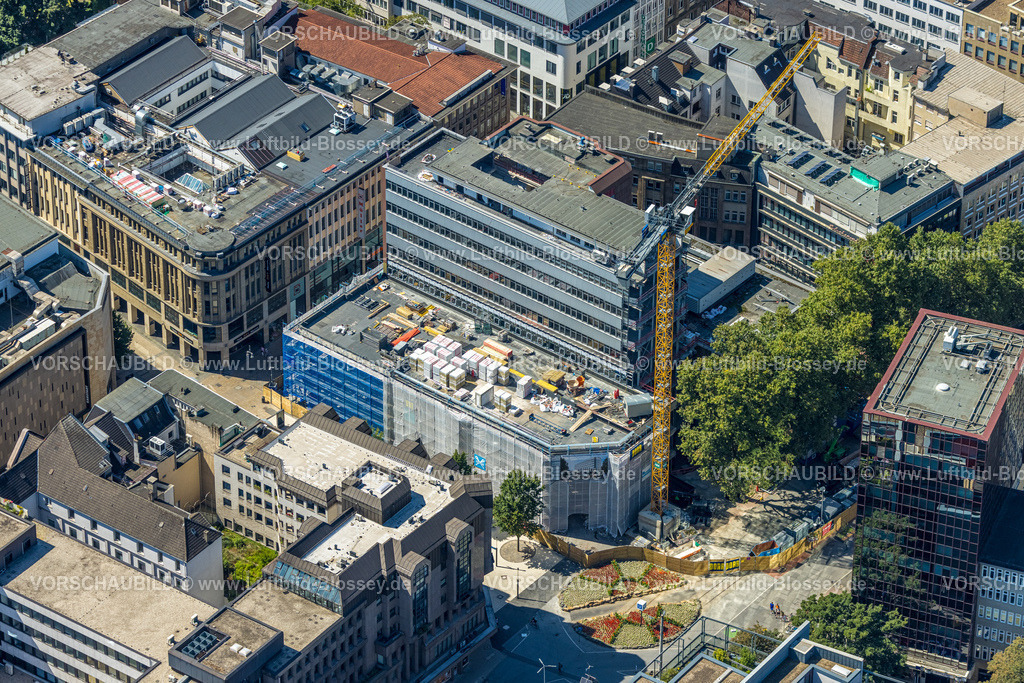 Dortmund240800821 | Luftbild, Baustelle mit Umbau und Sanierung Mayersche Buchhandlung Gebäude zwischen Westenhellweg und Kampstraße, Platz von Netanya, City, Dortmund, Ruhrgebiet, Nordrhein-Westfalen, Deutschland