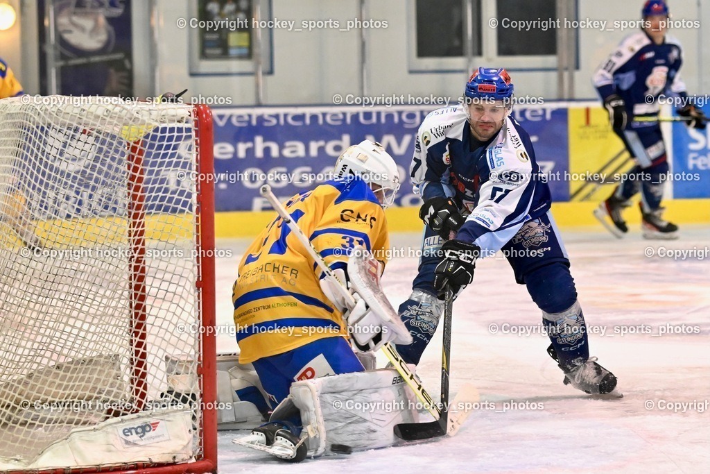 ESC Steindorf vs. EHC Althofen 13.1.2024 | #31 Horn Fabian, #57 Wilfan Franz