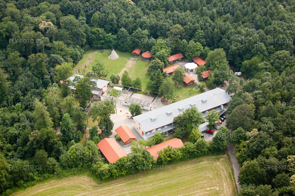 Luftbild: Waldpiraten-Camp im Ortsteil Rohrbach in Heidelberg im Bundesland Baden-Württemberg in Deutschland. Foto: IMG_29945.jpg vom 02.07.2010 durch Werner Riehm/FLY-FOTO.de