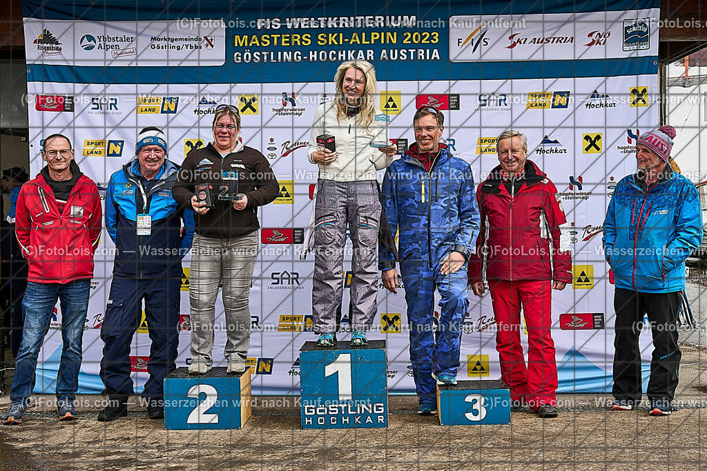ALP1393_FMC-GS_Kat-C_Siegerehrung | (C)FotoLois.com, Alois Spandl, FIS Masters Cup Ski Alpin 2023 Hochkar, GiantSlalom-Kategorie A-B-C, Fr 24. März 2023.