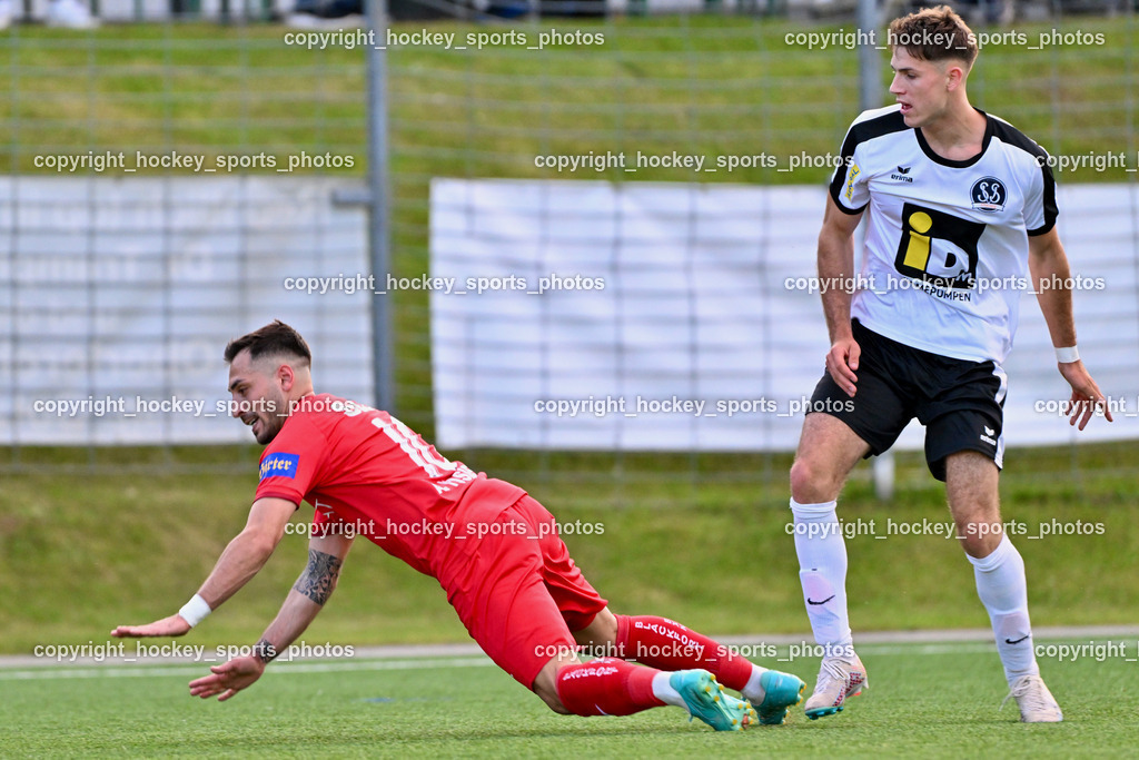SV Spittal vs. SAK | #10 Yosifov Svetlozar Angelov SAK, #22 Max Steinthaler SV Spittal, SV Spittal vs. SAK, SV Spittal vs. SAK am 24.05.2024 in Spittal an der Drau (Goldeck Stadion), Austria, (Photo by Bernd Stefan)