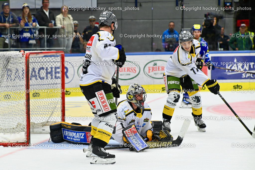 EC IDM Wärmepumpen VSV vs. HC Pustertal 8.10.2023 | #1 SMITH Jacob HC Pustertal, EC IDM Wärmepumpen VSV vs. HC Pustertal 8.10.2023, EC IDM Wärmepumpen VSV vs. HC Pustertal am 08.10.2023 in Villach (Stadthalle Villach), Austria, (Photo by Bernd Stefan)
