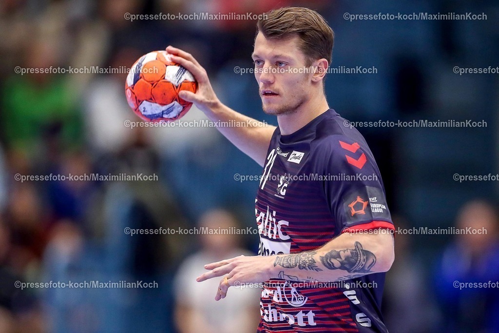 Gum11022501023 | 11.02.2025, Handball, European League - Hauptrunde Gruppe IV, VfL Gummersbach - SG Flensburg-Handewitt, Schwalbe-Arena: Emil Jakobsen (Flensburg-Handewitt #31)