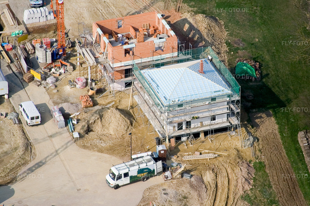 Luftbild: Neubaugebiet Am Höhenweg in Kandel im Bundesland Rheinland-Pfalz in Deutschland. Foto: IMG_5598.jpg vom 15.03.2007 durch Werner Riehm/FLY-FOTO.de