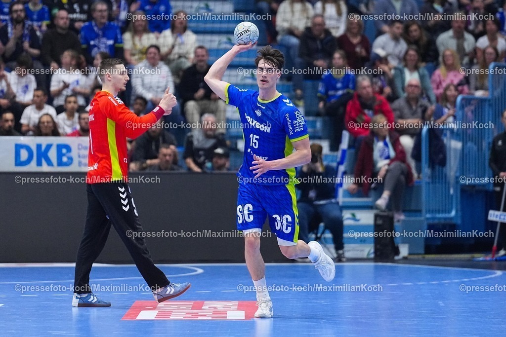 xYDRx11042601020 | 11.04.2026, xydrx, Handball, 1.HBL, VfL Gummersbach - HSG Wetzlar, Schwalbe-Arena: Miro Schluroff (VfL Gummersbach #15)   Photo: xYannisxDreimannxPressefotoKochx