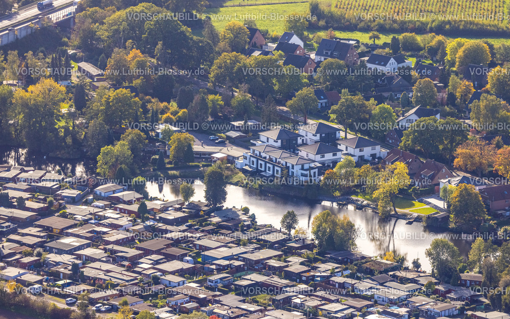Rheurdt221004899 | Luftbild, Campingplatz Bej Wolters, Campingplatz Schultes Kull, Wohnhäuser Neufelder Straße, Großer Parsick See, Schaephuysen, Rheurdt, Ruhrgebiet, Niederrhein, Nordrhein-Westfalen, Deutschland