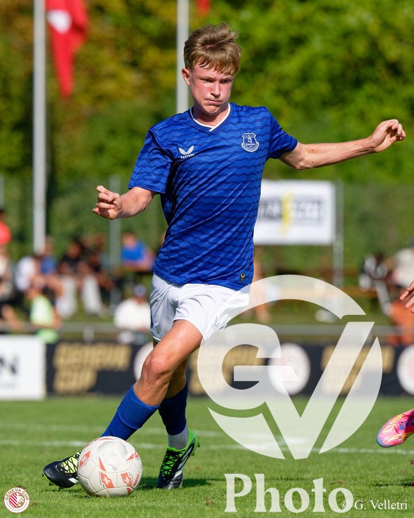 GenevaCup Group Phase - FC Meyrin v Everton FC | during the GenevaCup Group Phase match between FC Meyrin and Everton FC at Stade des Arberes in Meyrin, Switzerland