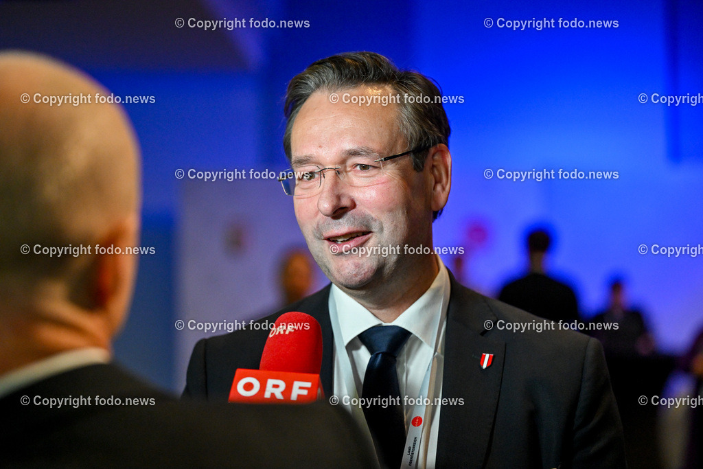 Pressewahldienst Linz zur Nationalratswahl 2024_ 29.09.2024-20 | 29.09.2024, Ursulinenhof Linz AUT, Nationalratswahl 2024, Pressewahldienst im Bild Hermann Brueckl (FP, NAbg)