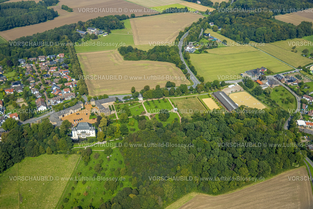 Holzwickede230901471 | Luftbild, Haus Opherdicke Wasserschloss, Reitverein Hengsen Opherdicke, Holzwickede, Ruhrgebiet, Nordrhein-Westfalen, Deutschland