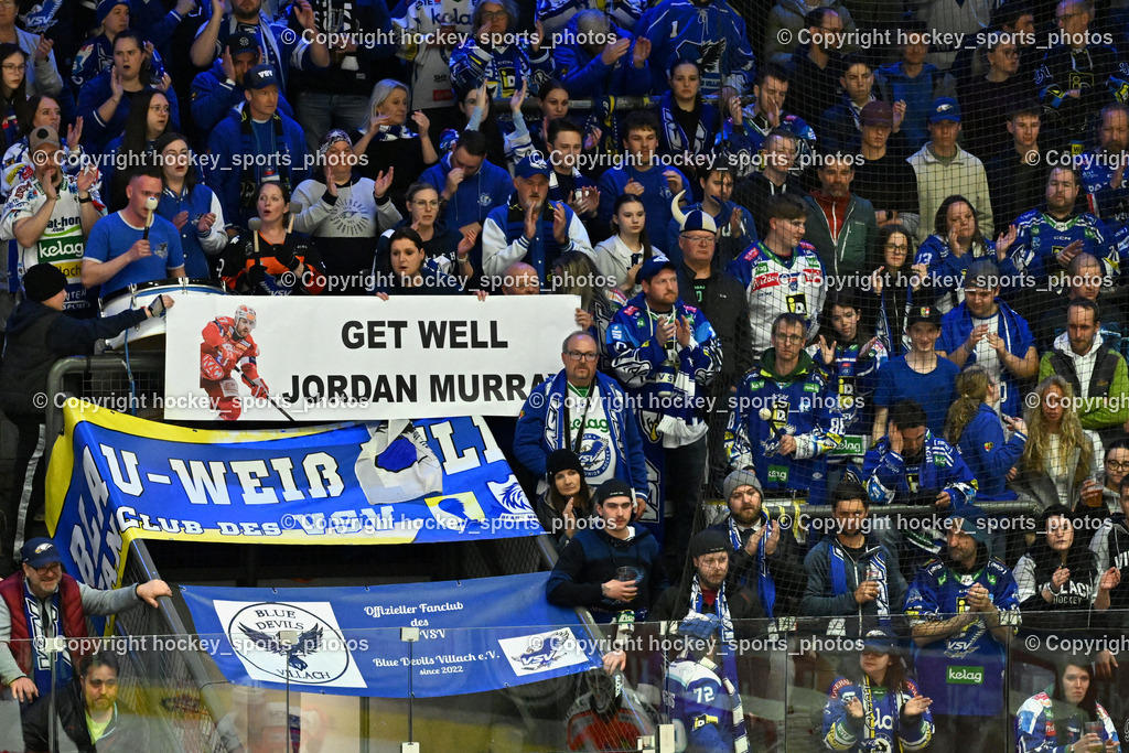 EC IDM WÄRMEPUMPEN VSV vs. MOSER MEDICAL GRAZ99ERS | EC VSV Fans, Get Well Jordan Murray Transparent, EC IDM WÄRMEPUMPEN VSV vs. MOSER MEDICAL GRAZ99ERS, EC IDM WÄRMEPUMPEN VSV vs. MOSER MEDICAL GRAZ99ERS am 12.03.2026 in Villach (Stadthalle Villach), Austria, (Photo by Bernd Stefan)