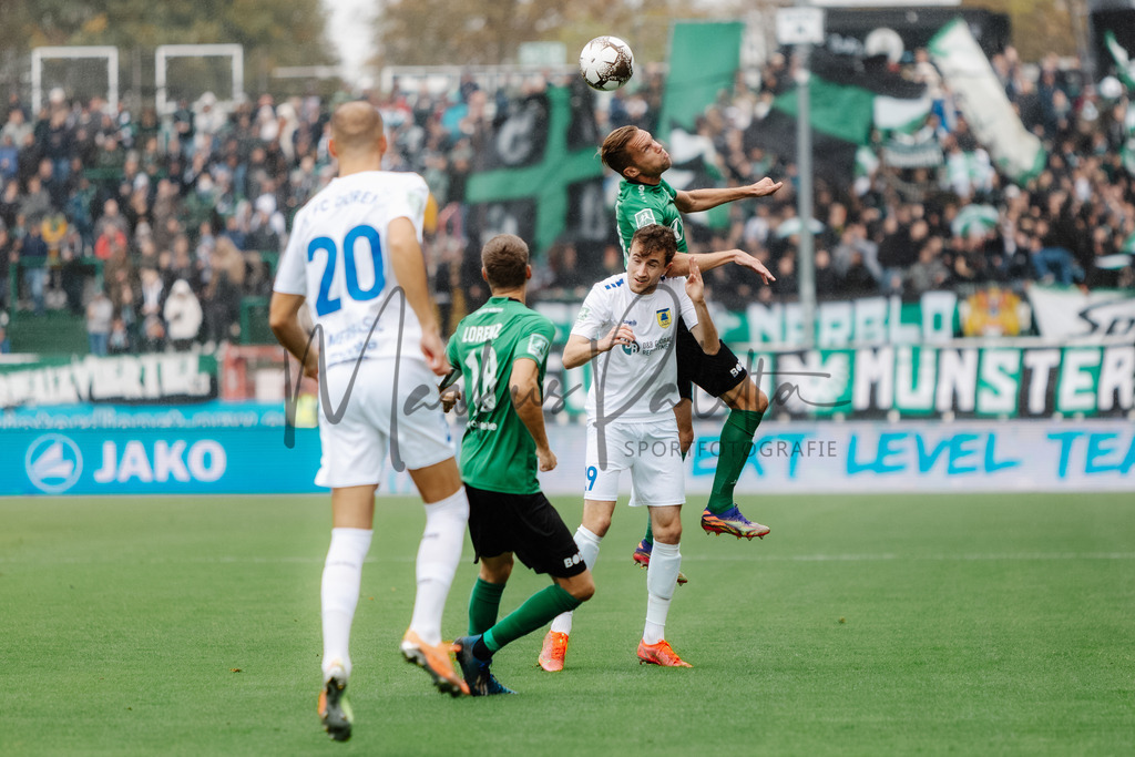 Regionalliga West, Saison 2022/2023, 13. Spieltag: SC Preußen Münster - 1. FC Düren | Regionalliga West, Saison 2022/2023, 13. Spieltag: SC Preußen Münster - 1. FC Düren am 22.10.2022 in Münster (Preußenstadion), Deutschland, Foto: sportfotografie.ms | Markus Paletta - Realisiert mit Pictrs.com