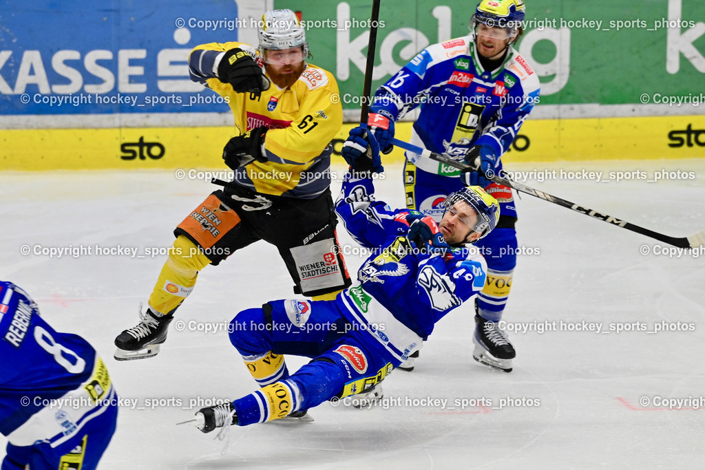 EC IDM Wärmepumpen VSV vs. Vienna Capitals | #61 Zane Franklin Vienna Capitals, #16 Kevin Hancock EC VSV, #42 Alex Wall EC VSV, EC IDM Wärmepumpen VSV vs. Vienna Capitals, EC IDM Wärmepumpen VSV vs. Vienna Capitals am 28.01.2026 in Villach (Stadthalle Villach), Austria, (Photo by Bernd Stefan)