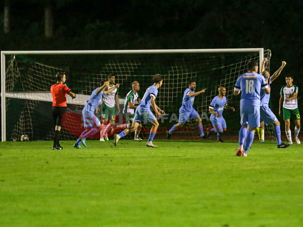 VST Völkermarkt - SVG Bleiburg 2-2, Kärntner Liga 2. Runde | Torjubel VST Völkermarkt - SVG Bleiburg 2-2 am 08.08.2023 in Völkermarkt
(Lilienberg Arena), Austria, (Photo by Ernst Krawagner sport-fan.at) - Realisiert mit Pictrs.com